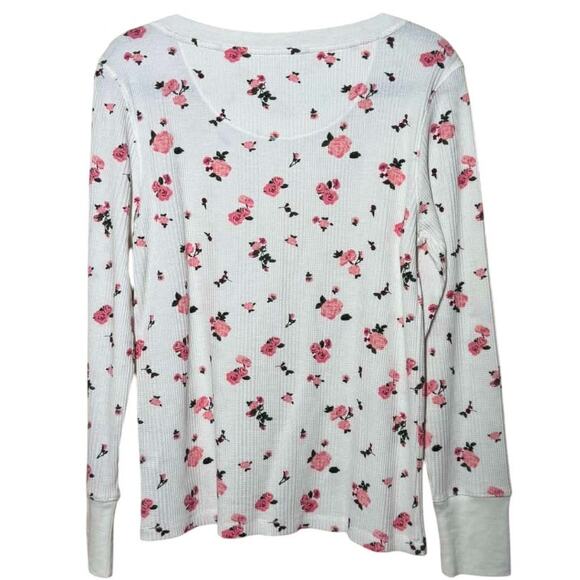 US POLO ASSN WOMENS HENLEY SNAP FRONT ROSE SWEAT SHIRT SZ L - Picture 2 of 6